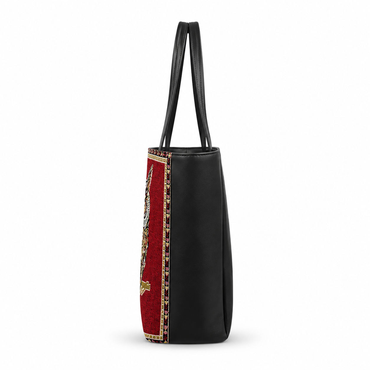 Black Hemp Vegan Leather Tote Bag